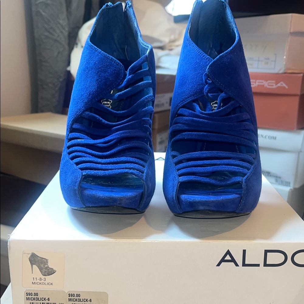 Aldo Women's Vibrant Blue Strappy Heels
